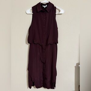Parker Burgundy Sleeveless Dress